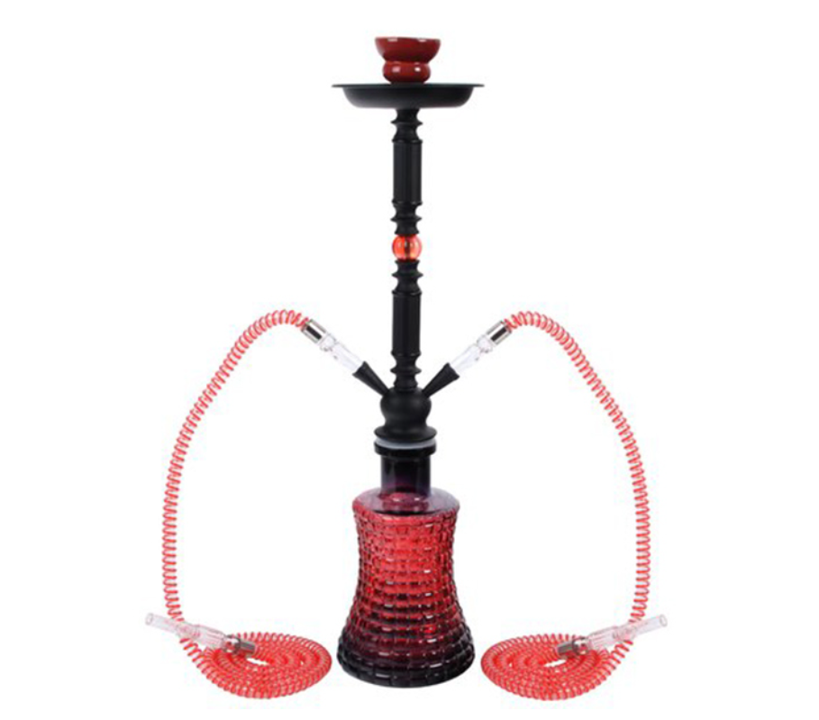 Shisha "Big Mike" Rot, 58 cm, 2 Anschlüsse