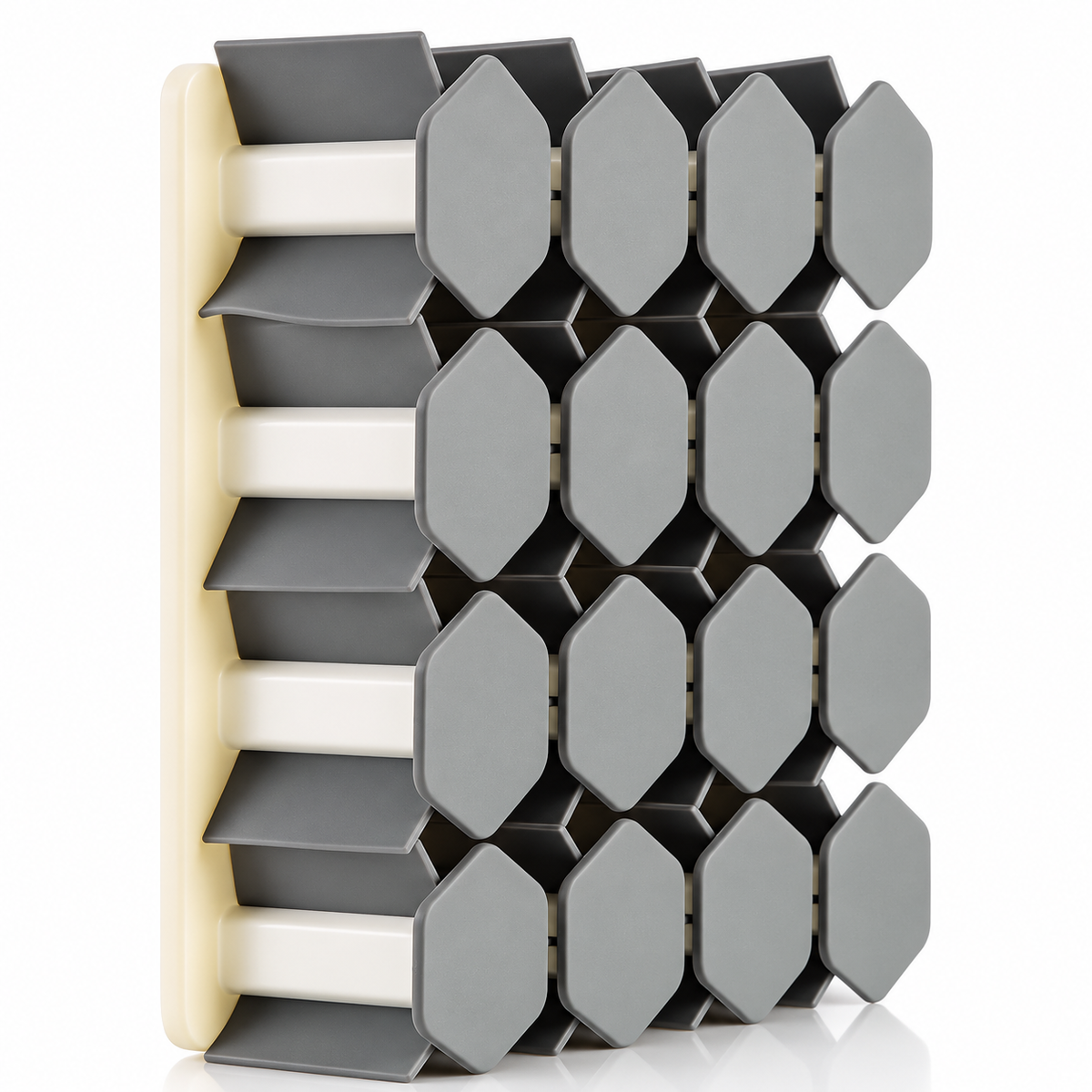BELL & HOWELL® Silikon-Aufbewahrung – Praktischer Wandorganizer ohne Bohren | 20 × 20 cm