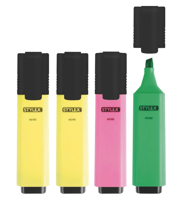 STYLEX Textmarker 4er Set