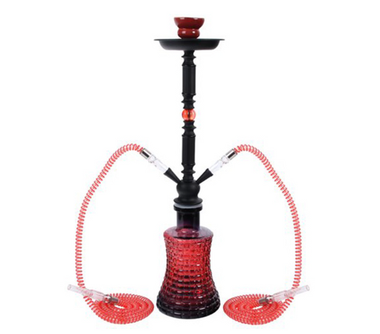 Shisha "Big Mike" Rot, 58 cm, 2 Anschlüsse
