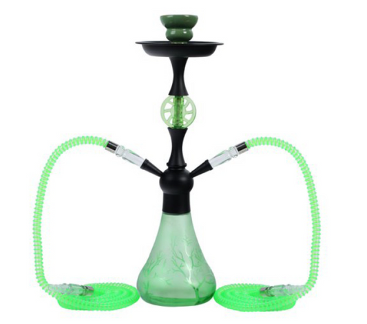 Shisha "Branch" Grün, 44 cm, 2 Schläuche