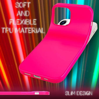 NALIA Bunte Neon Silikonhülle kompatibel mit iPhone 13 Pro Hülle, Intensive Farbe rutschfest Samtig Weich Gummiert, Stoßfest Dünn Soft Case Handyhülle Silikon Schutzhülle Gel Cover Etui, Farbe:Pink - Retouren-Rebell